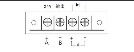 卸下變送器接線端的旋蓋，可以看到如圖所示的接線端子。